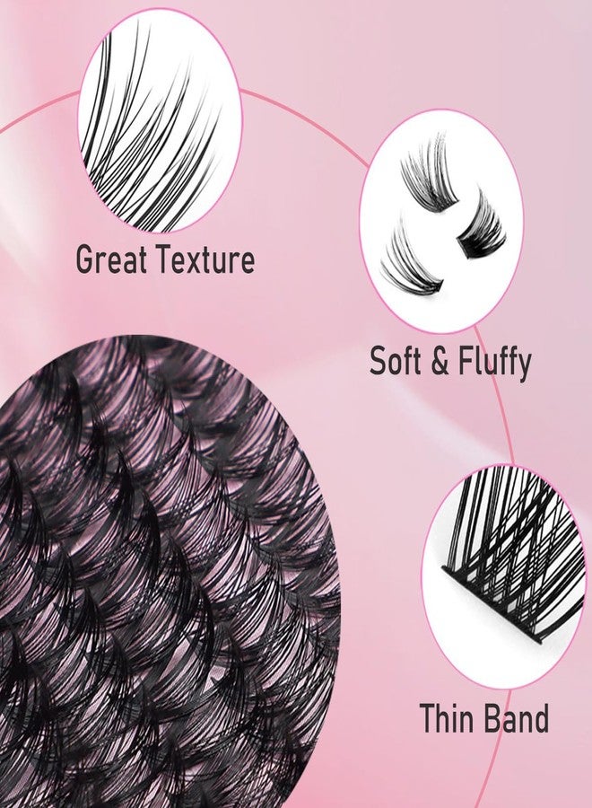 AOPING Lashes Extension Kit 640pcs False Eyelashes Clusters 30D+40D+50D, DIY Individual Lash Kit 8-18mm with Eyelash Tools Set - Image 4